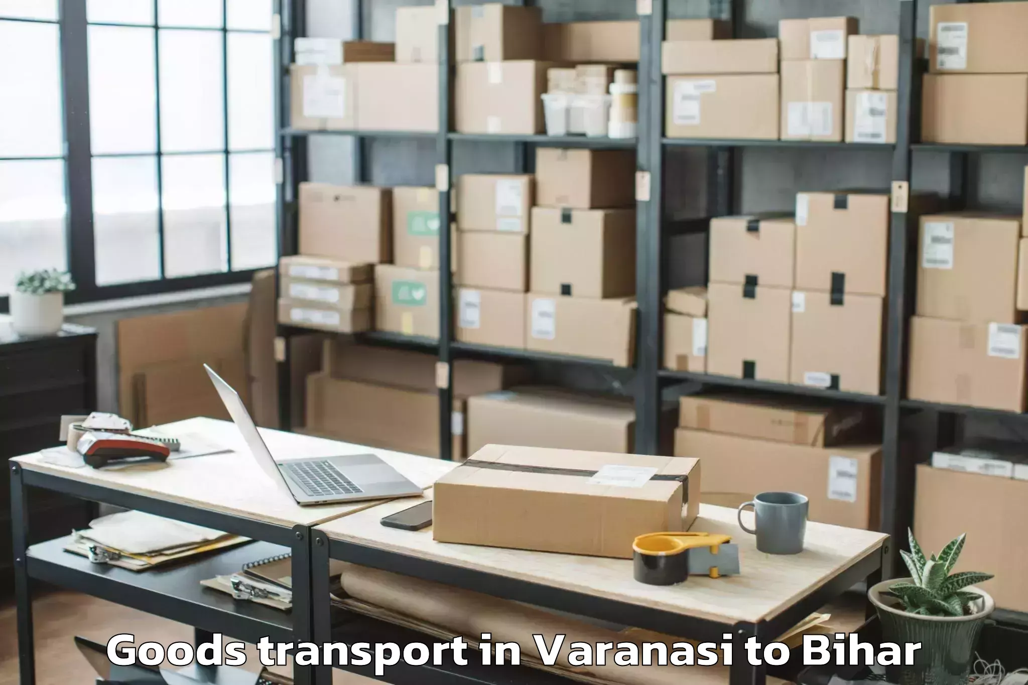 Professional Varanasi to Tetaria Goods Transport